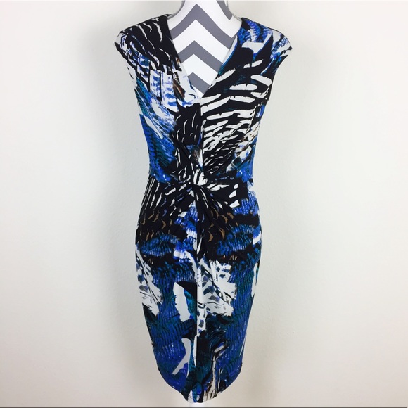Ellen Tracy Dresses & Skirts - 🦋 Ellen Tracy Blue Black Abstract Painted Dress